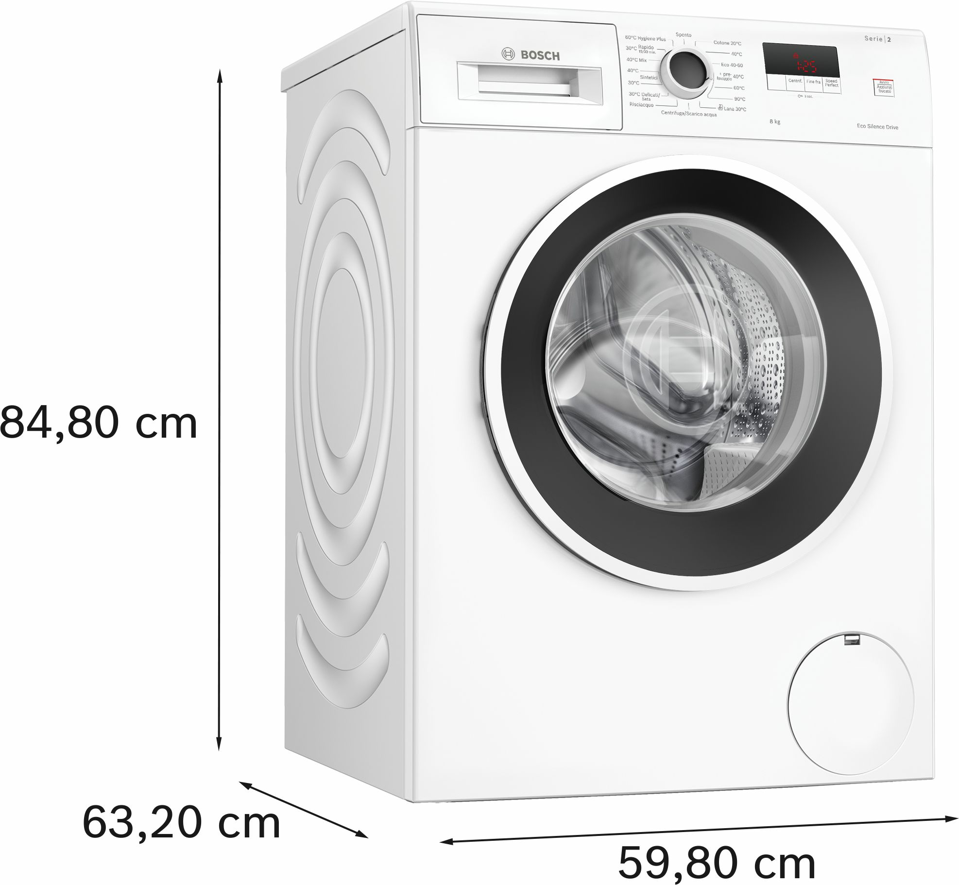 Lavatrice 8 Kg. WGE03200IT