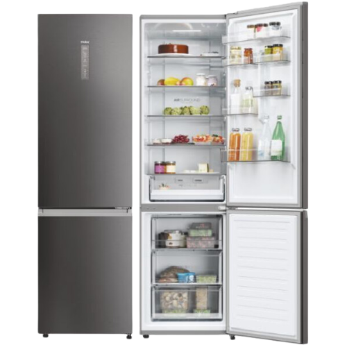Frigorifero Combinato Haier 2D 60 Serie 3 HDPW5618DNPK, No Frost, 352 L, Libera Installazione, Acciaio Inox
