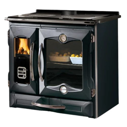 Cucina a legna in ghisa smaltata SUPREMA.16 Nero - 3004330
