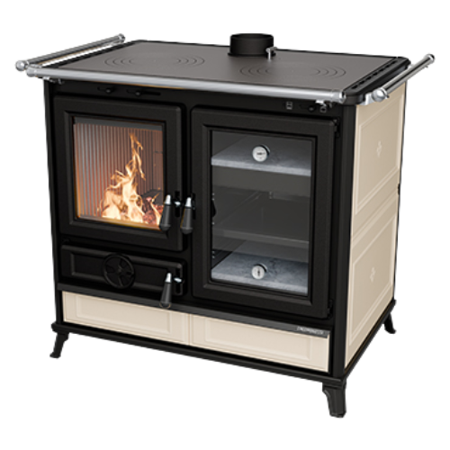 Cucina a legna MARGHERITA ceramica beige